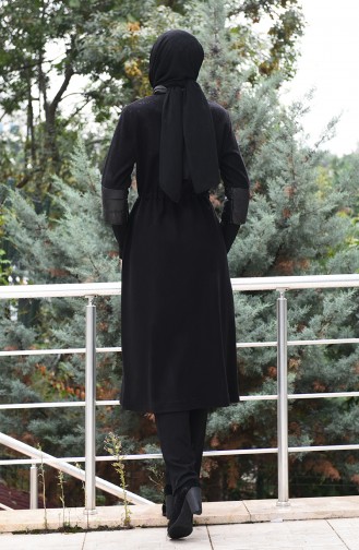 Pocketed Felt Coat Black 35858-01