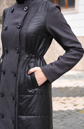 Quilted Waist Elastic Coat Anthracite 35871-02