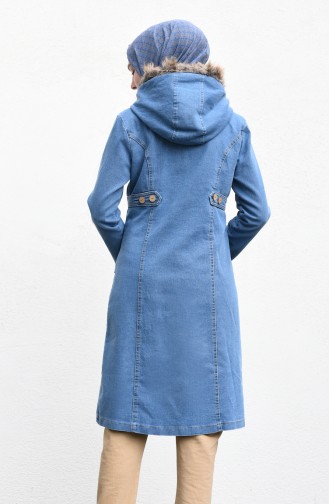 Hooded Denim Cap Jeans Blue 9572-01