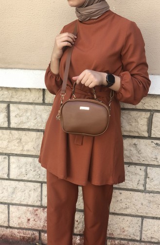 Women´s Cross Shoulder Bag Brown Tobacco 09-03