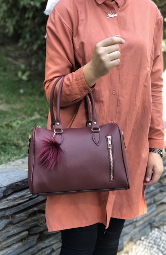 Claret Red Shoulder Bags 09-03