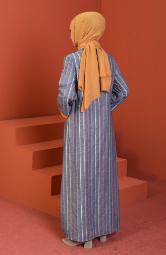 Dunkelblau Abayas 4501-02