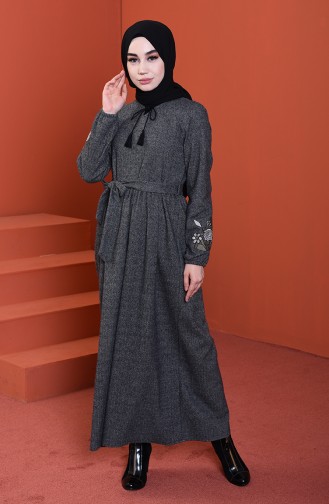 Grau Hijab Kleider 0330-02