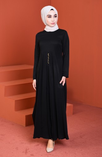 Schwarz Hijab Kleider 8000-02