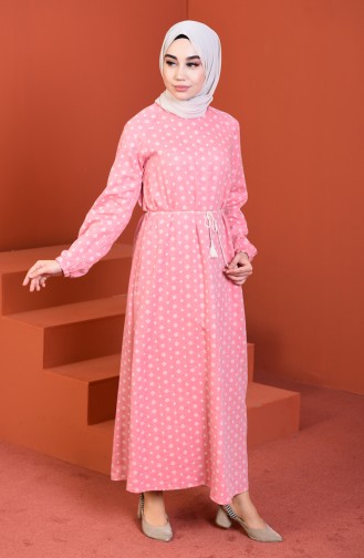 Rosa Hijab Kleider 2120-01