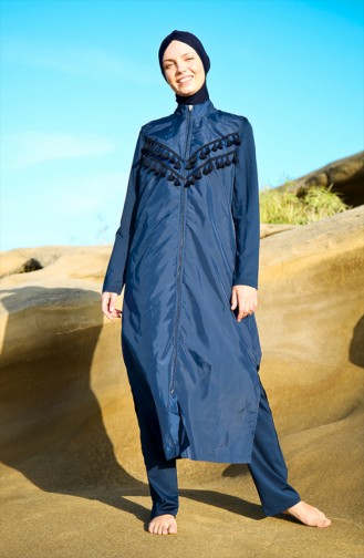Maillot de Bain Hijab 1998-01 Bleu Marine 1998-01