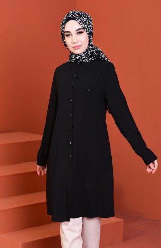 Tunique Viscose Détail Poche 30001-06 Noir 30001-06