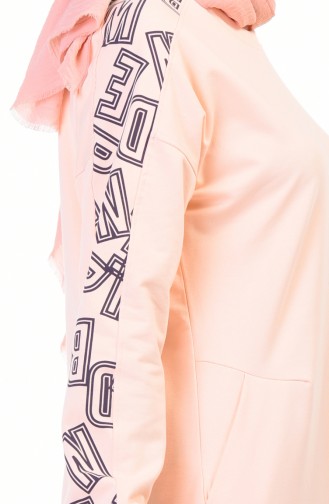 Bat Sleeve Tracksuit Set Salmon Color 97079-03