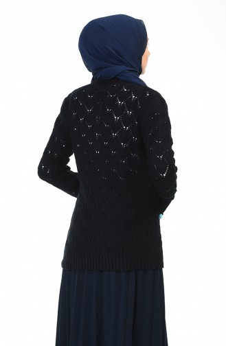 Tricot Zipper Cardigan Navy blue 1071-04