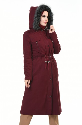 Beli Büzgülü Kaban 9011-06 Bordo