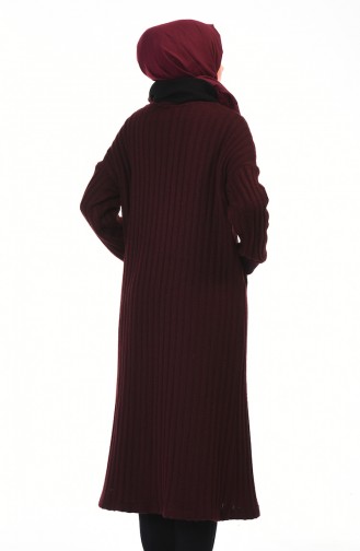 Tricot Long Cardigan Dark Bordeaux 35967-03