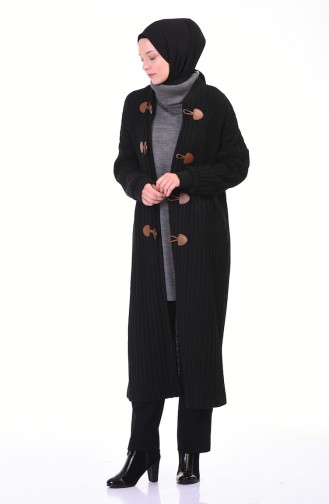 Tricot Long Cardigan Black 35967-01