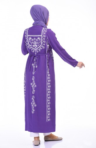 Printed Long Tunic Purple 0211-04