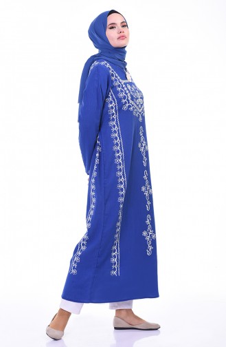 Printed Long Tunic Blue 0211-06