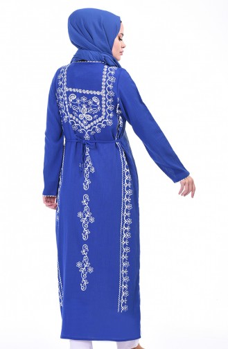 Printed Long Tunic Blue 0211-06