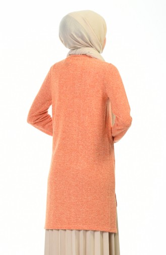 İnce Triko Cepli Tunik 10320-01 Oranj