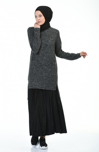 Thin Tricot Pocket Tunic Black 10320-02