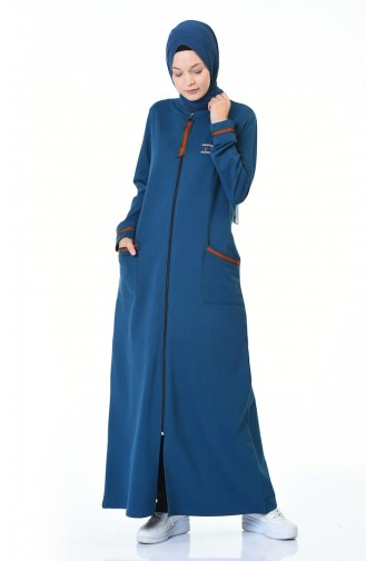 Pocket Sports Abaya Indigo 99169-06