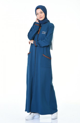 Pocket Sports Abaya Indigo 99169-06