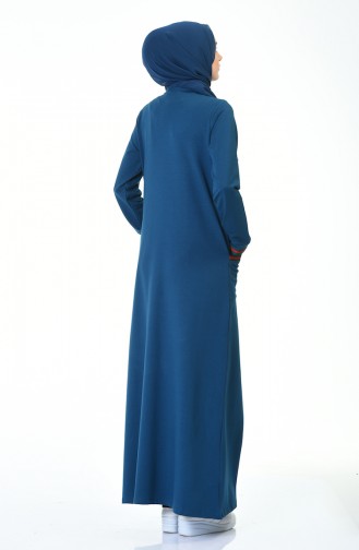 Pocket Sports Abaya Indigo 99169-06