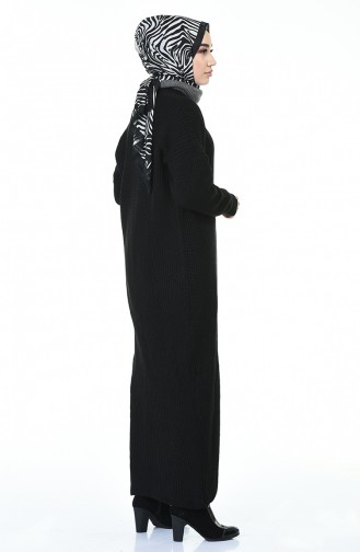 Tricot Long Cardigan Black 1914-06