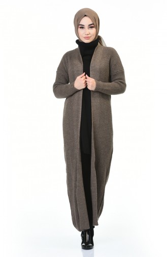 Tricot Long Cardigan Dark Mink 1914-10