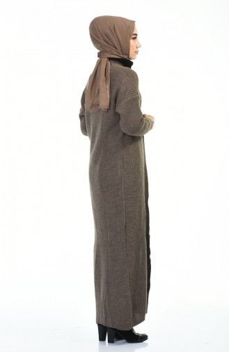 Tricot Long Cardigan Dark Mink 1914-10