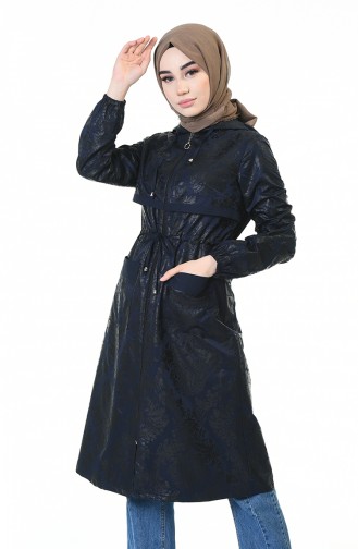 Hooded Seasonal Cape Navy Blue 2093-04