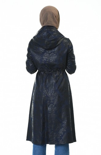 Hooded Seasonal Cape Navy Blue 2093-04