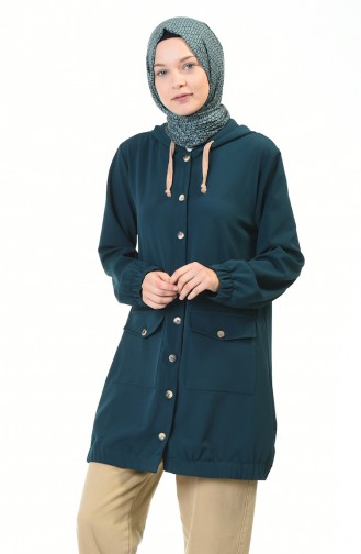 Sportcape mit Kapuze 4308-01 Smaragdgrün 4308-01