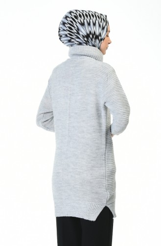 Pull Tricot Col Roulé 5003-02 Gris 5003-02