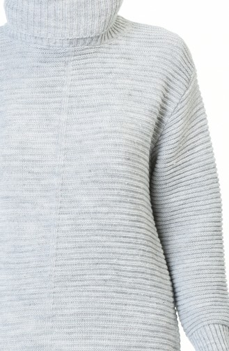 Pull Tricot Col Roulé 5003-02 Gris 5003-02