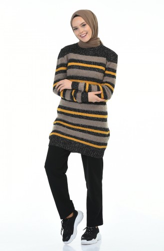 Tricot Silvery Sweater Mink Black 8039-01