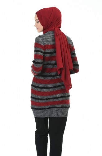 Tricot Silvery Sweater Gray Bordeaux 8039-05