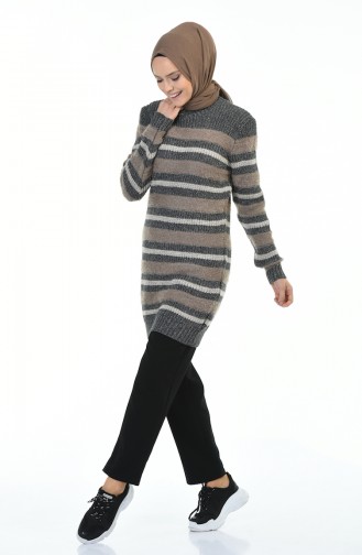 Tricot Silvery Sweater Gray Mink 8039-07
