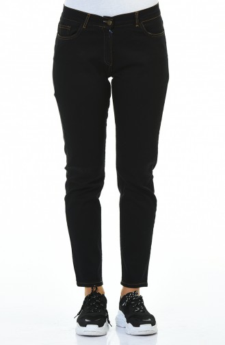 Pantalon Jean avec Poches 0659-03 Noir 0659-03