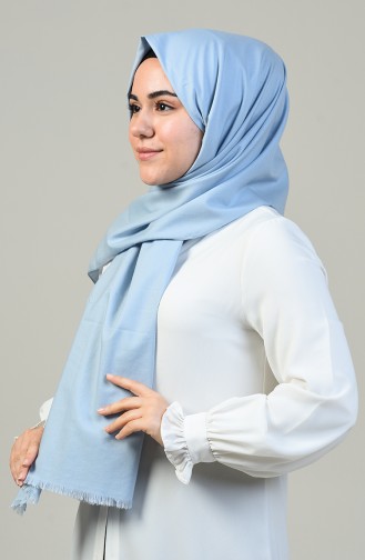 Plain Cotton Shawl Baby Blue 99256-01