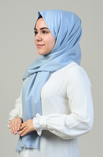 Plain Cotton Shawl Baby Blue 99256-01