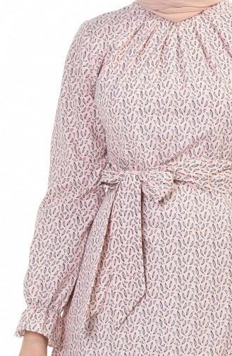Robe a Motifs et Ceinture 60057-01 Poudre 60057-01