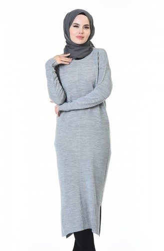Triko Uzun Tunik 1356-03 Gri 1356-03