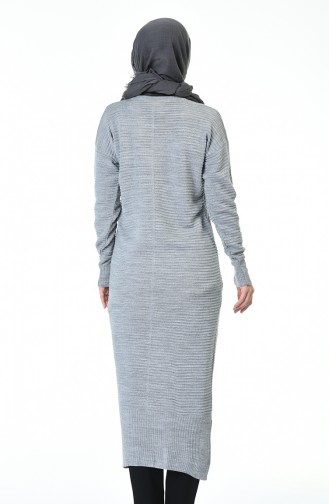 Tricot Long Tunic Gray 1356-03