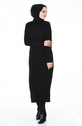 Tricot Long Tunic Black 1356-04