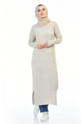 Tricot Long Tunic Stone Color 1356-05