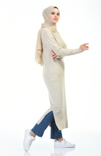 Tricot Long Tunic Stone Color 1356-05