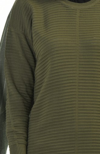 Tricot Long Tunic Khaki 1356-07