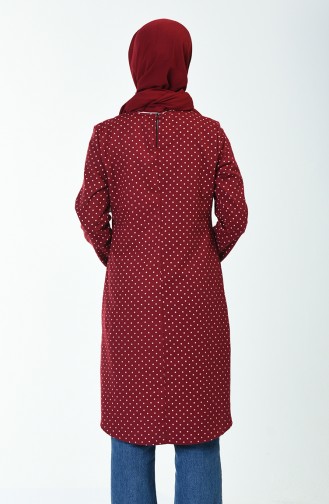 Puantiyeli Tunik 1084-02 Bordo 1084-02