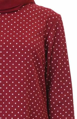 Polka Dot Tunic Bordeaux 1084-02