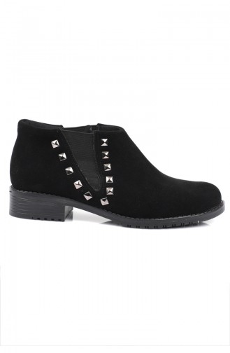 Women´s Staple Detail Suede Boots Black 6940-0
