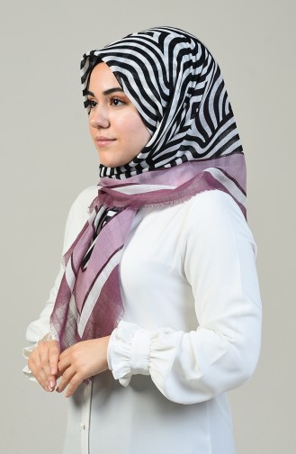 Patterned Cotton Scarf Rose Dried 2392-11