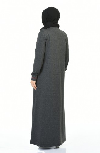 Abaya Sport a Fermeture Grande Taille 99228-04 Fumé 99228-04